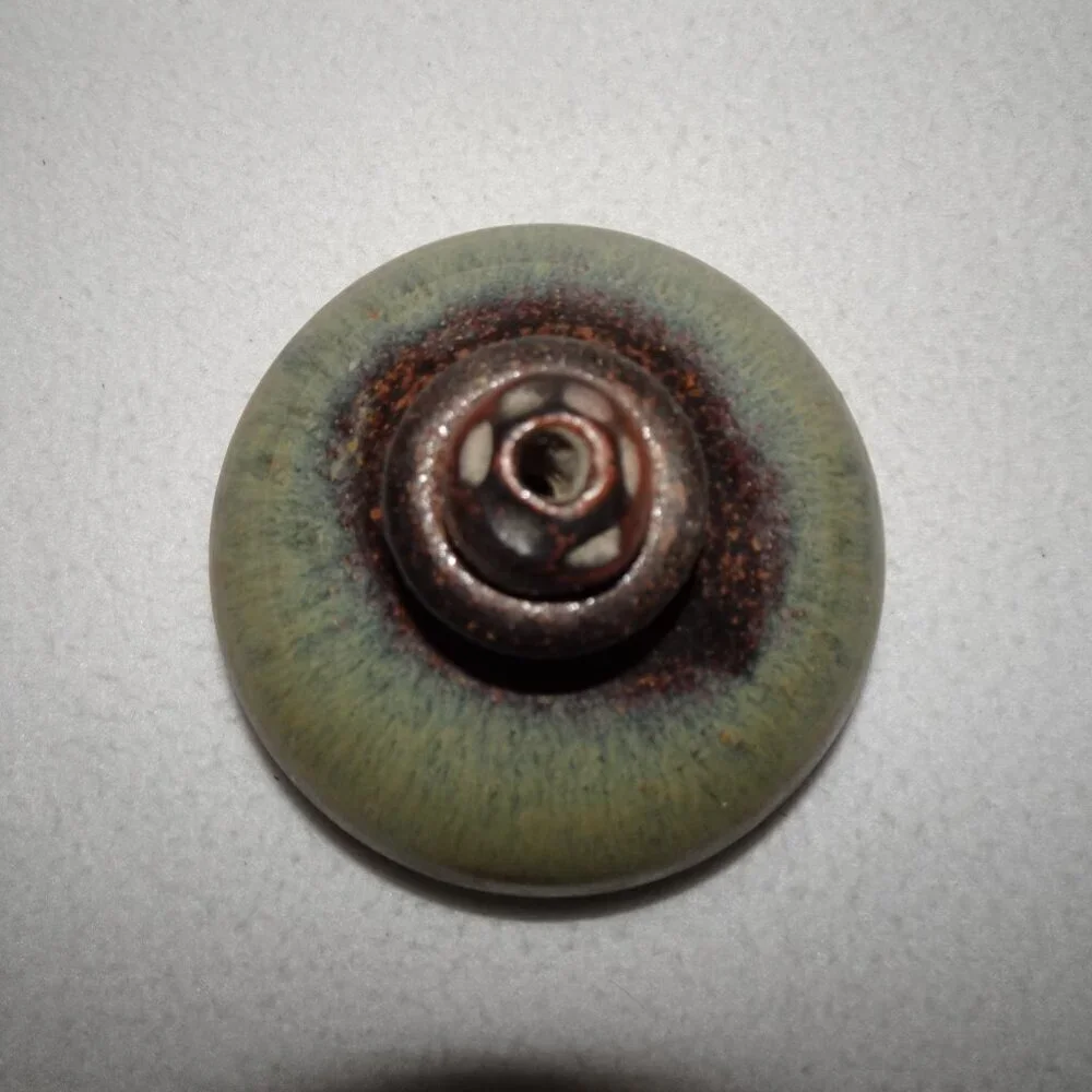 Handmade Art Pottery Oil Diffuser Summer Beach Glazed Colors Signed